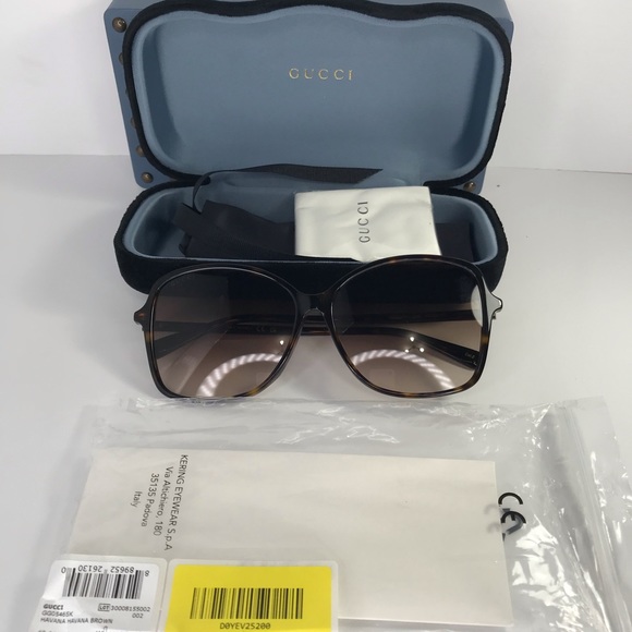 New Authentic GUCCI Brown Havana Butterfly GG0546SK - 002 - Picture 7 of 14